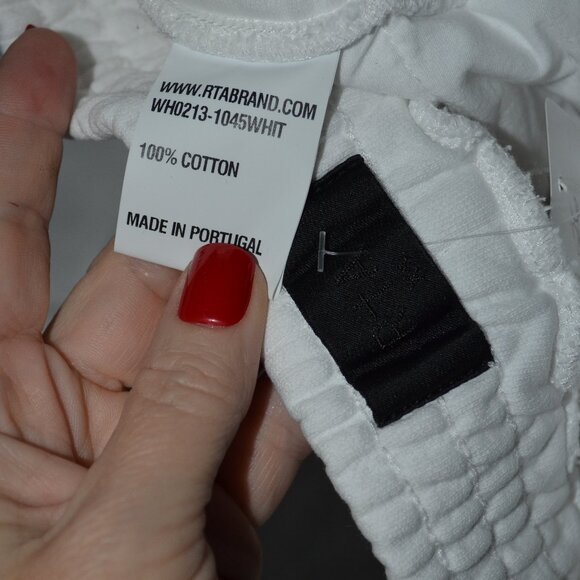 $225 Sz XS RTA White Sydney Cotton Elastic Waist Sweatpants - Picture 6 of 9